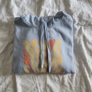 Stylish Blue Hoodie with Colorful Design